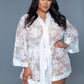 2275 Delia Robe Floral Lace Robe with Satin Trimming-3