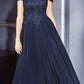 Cinderella Divine 7258 Off The Shoulder Long Gown