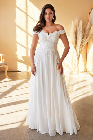 Lacelet Off The Shoulder Bridal Gown - Farnelli