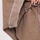 Genuine Scandinavian Mink Fur Double Face Wool Poncho
