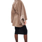 Genuine Scandinavian Mink Fur Double Face Wool Poncho