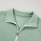 Drop Shoulder Zip Up Jacket and Drawstring Pants Active 2pcs Set - Farnelli