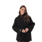 Astoria Midi Cashmere Wool Blend Coat in Black