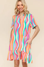 Haptics Tiered Woven Ruffle Hem Dress - Farnelli