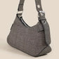 Fame Denim Belt Accent Shoulder Bag - Farnelli