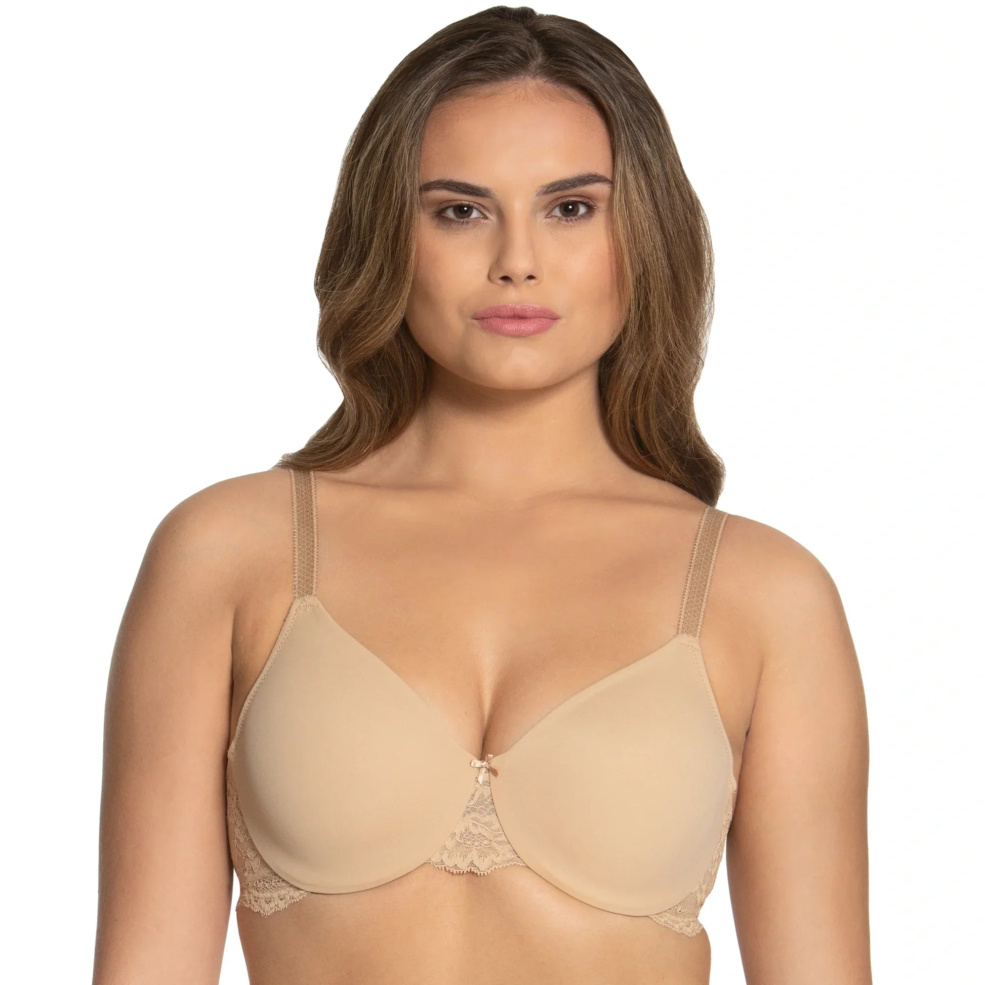 Dominique Lena Nude Everyday Hidden Underwire Seamless Lace Minimizer-2