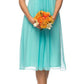CLEARANCE - Juliet 732 Chiffon Dress Knee Length Rhinestones Straps Gown (Size L)