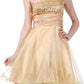 Juliet 733 One Shoulder Short Dress Sparkly Sequins Glitter Tulle Skirt
