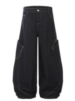 Men's Wide Leg Cargo Jeans - Farnelli