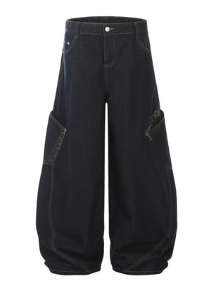 Men's Wide Leg Cargo Jeans - Farnelli