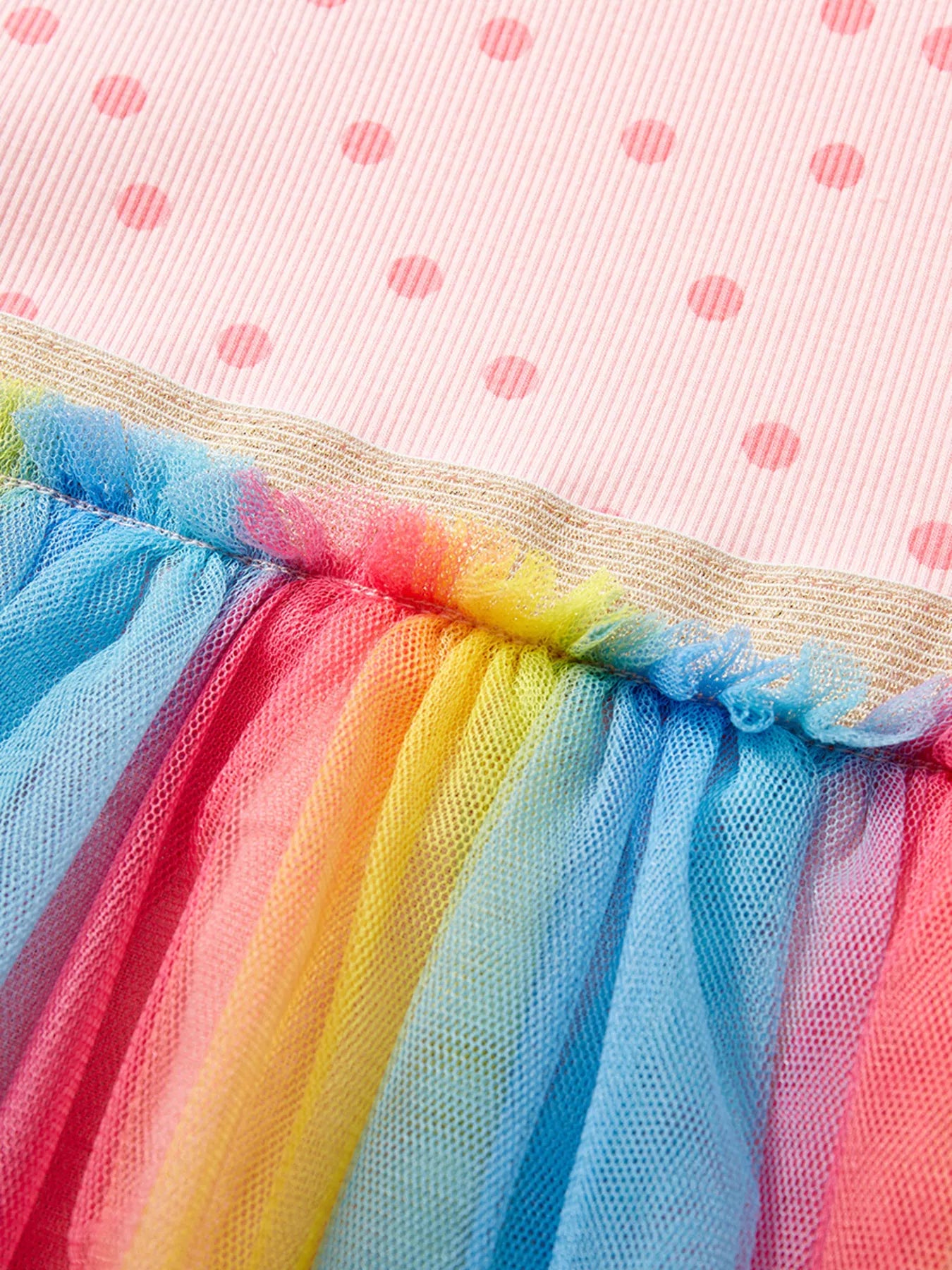Children's Polka Dot Rainbow Tulle Dress - Farnelli