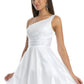 Juliet 733 One Shoulder Short Dress Sparkly Sequins Glitter Tulle Skirt