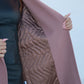 Rose Leather Trim Cashmere Blend Overcoat