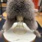 Genuine Silver Fox Fur Genuine Leather Hat