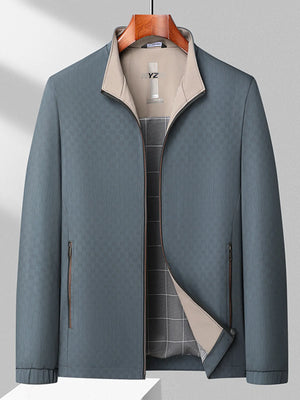 Men's Plus Size Zip Up Long Sleeve Jacket - Farnelli