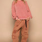 POL Distressed Washed Drop Shoulder Sweater - Farnelli