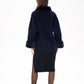 Genuine Mink Fur Virgin Wool Coat