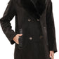 Genuine Mink Fur Eco Suede Coat