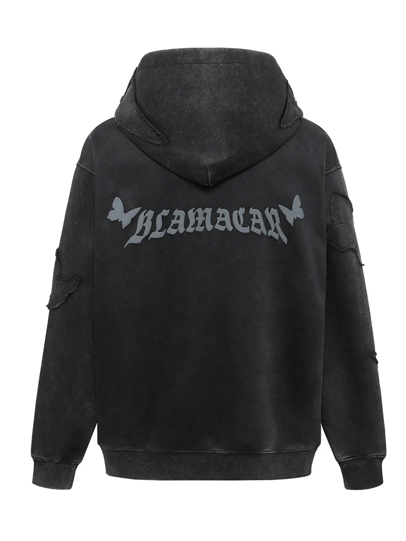 Men's Butterfly Patch Washed Hoodie - Farnelli