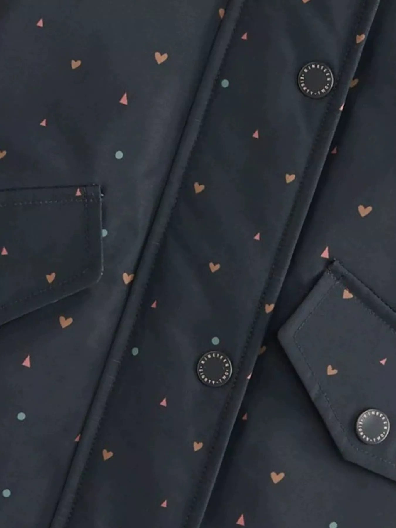 Children's Heart Print Zip Up Jacket - Farnelli