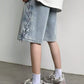 Men's Full Size Drawstring Loose Fit Denim Shorts Plus Size - Farnelli