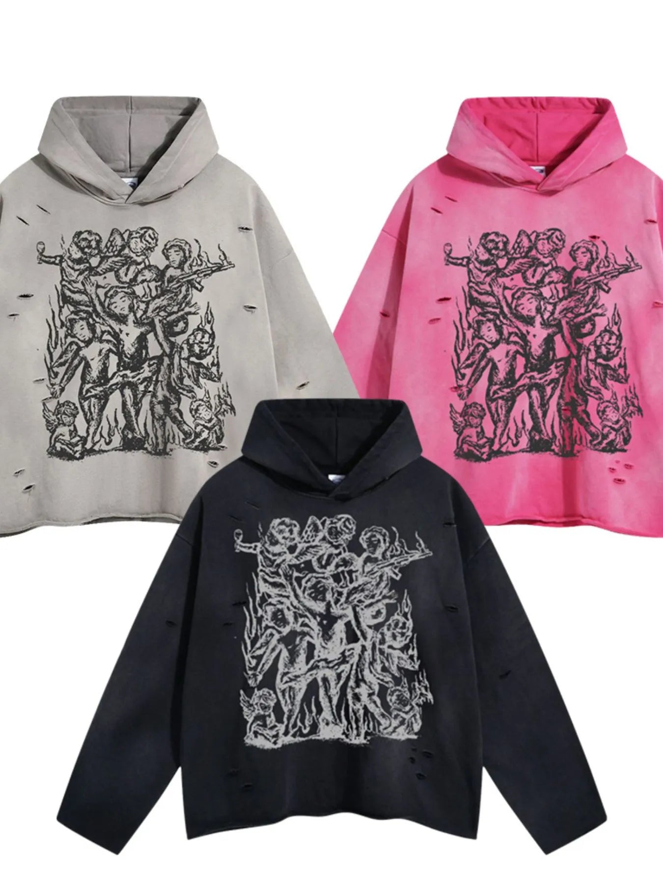 Men's Graphic Long Sleeve Hoodie - Farnelli