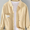 Men's Plus Size Button Up Long Sleeve Shirt - Khaki