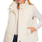 Zenana High Neck Zip-Up Vest Coat - Farnelli