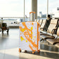 HouseOfZazla 28-inch orange PC spinner wheel luggage with combination lock