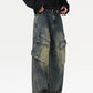 Men's Wash Wide Leg Cargo Jeans - Farnelli