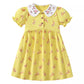 Children's Bunny Print Peter Pan Collar Dress - Farnelli