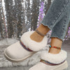 Round Toe Platform Boots - Beige