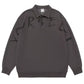 Men's Plus Size Letter Long Sleeve Polo Sweatshirt - Farnelli