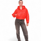 Lexi cropped coral jacket by Alaska® Outerwear Company with a stylish, structured silhouette