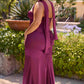 Ladivine 7437 Satin Two Piece Fitted Gown
