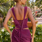 Ladivine 7437 Satin Two Piece Fitted Gown