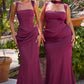Ladivine 7437 Satin Two Piece Fitted Gown