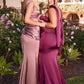 Ladivine 7437 Satin Two Piece Fitted Gown