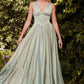 Ladivine 7447 Dress A-Line Soft Satin Gown