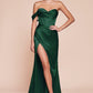 Ladivine 7448 Dress Long One Shoulder Satin Corset Gown