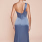 Ladivine 7448 Dress Long One Shoulder Satin Corset Gown