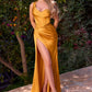 One Shoulder Satin Corset Gown 2 - Farnelli