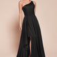 Ladivine 7450 Dress One Shoulder Satin A-Line Gown
