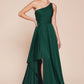 Ladivine 7450 Dress One Shoulder Satin A-Line Gown