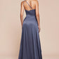 Ladivine 7450 Dress One Shoulder Satin A-Line Gown