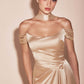 Ladivine 7452 Dress Off the Shoulder Lace Up Corset Satin Gown