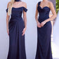 Ladivine 7452 Dress Off the Shoulder Lace Up Corset Satin Gown