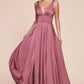 Ladivine 7469 Long Formal Evening Satin Dress with Slit