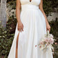 Cinderella Divine 7469W Long Formal A-Line Satin Dress