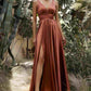 Cinderella Divine 7469 Floor Length Satin Formal V-Neckline Dress